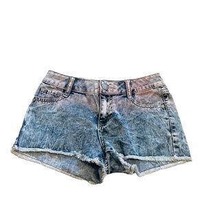10/$25🦋 Decree Pink Ombré Acid Wash Mid Rise Denim Cutoff Shorts - Size 1
